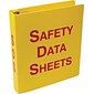 Accuform Safety Data Sheets 2 1/2" 3-Ring Non-View Binder, Red/Yellow (ZRS642)