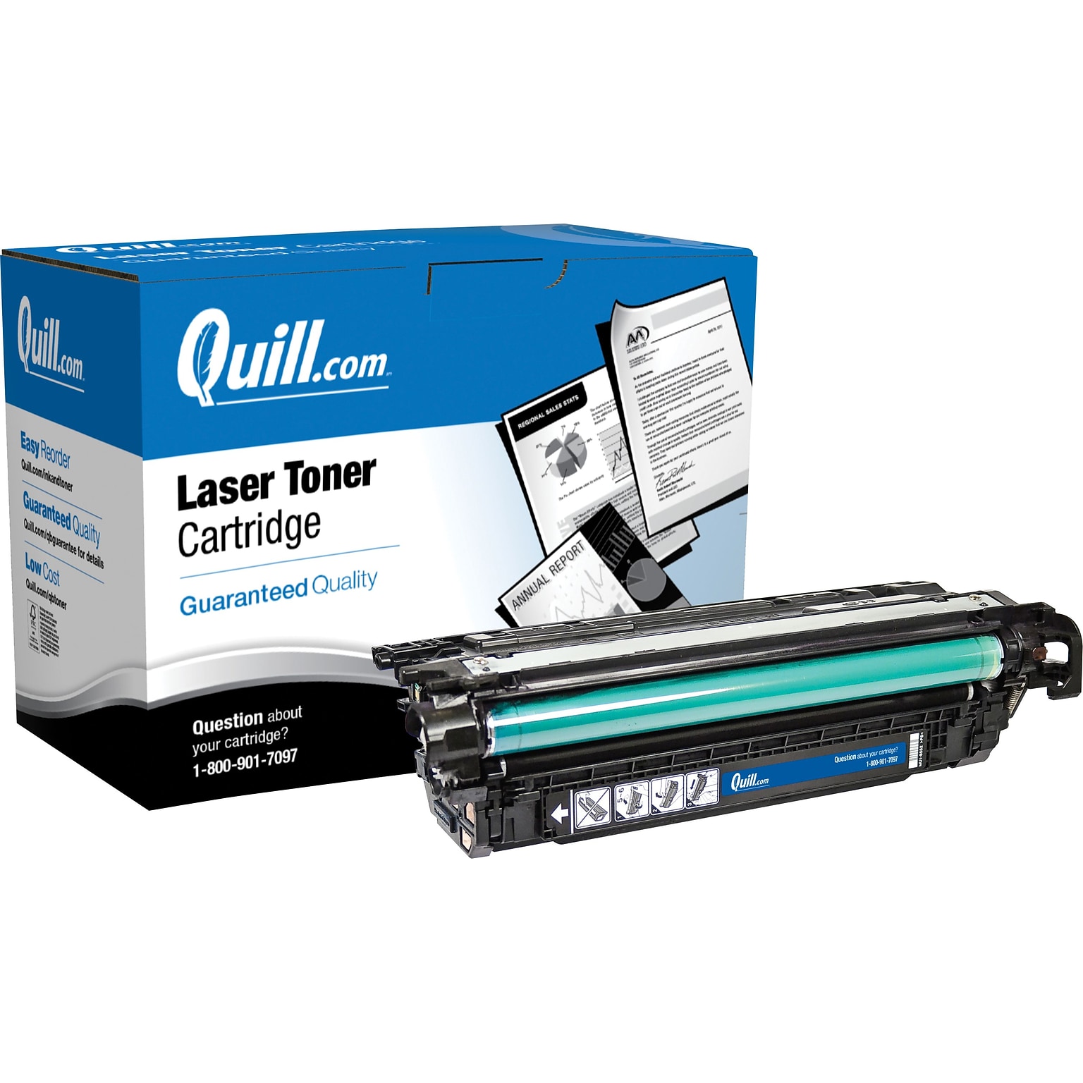 Quill Brand® Remanufactured Black Standard Yield Toner Cartridge Replacement for HP 647A/646A (CE260A) (Lifetime Warranty)