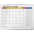 Lorell Dry-Erase Magnetic Planner Board; Aluminum