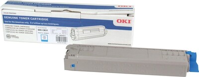 OKI 44844511 Cyan Standard Yield Toner Cartridge (3580617)