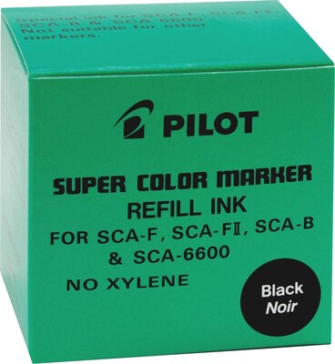 Pilot Super Color Permanent Marker Bottled Ink Refill, Black (48500)