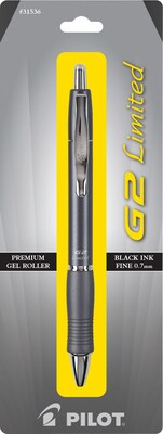 Pilot G2 Limited Retractable Gel Pen, Fine Point, Black Ink (31536)