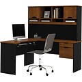 Bestar® Innova 60W Corner Computer Desk, Tuscany Brown/Black (92420-63)