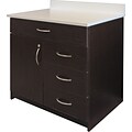 Alera® Hospitality Base Cabinet; 1-Door Cabinet/4 Drawers, Mocha