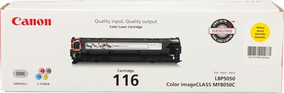Canon 116 Yellow Standard Yield Toner Cartridge (1977B001AA)