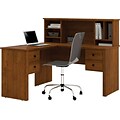 Bestar Corner Computer Desk, Black/Tuscany Brown (45850-63)