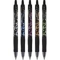 Pilot G2 Fashion Collection Retractable Gel Pens, Fine Point, Black Ink, 5/Pack (31373)