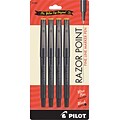 Pilot Razor Point Marker Pens, Ultra Fine Point, Black, 4/Pack (11044)