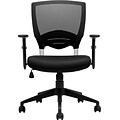 Global Offices to Go Fabric Managers Office Chair, Adjustable Arms, Black (OTG11960B)
