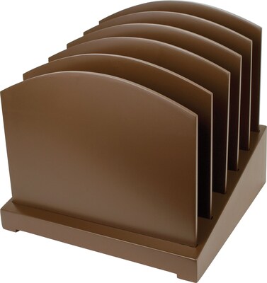 Victor Technology Wood Desk Accessories Incline File, Mocha Brown, 9 1/2"H x 9 6/10"W x 8 3/4"D