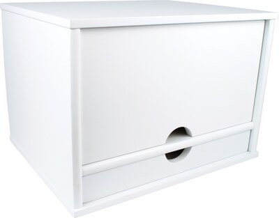 Victor Technology 5-Comparment Wood Desktop Organizer, Pure White (W4720)