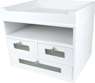 Victor Technology 5-Compartment MDF Storage Drawer, Pure White (W5500)