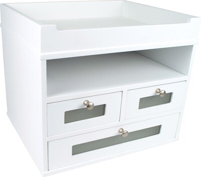Victor Technology 5-Compartment MDF Storage Drawer, Pure White (W5500)