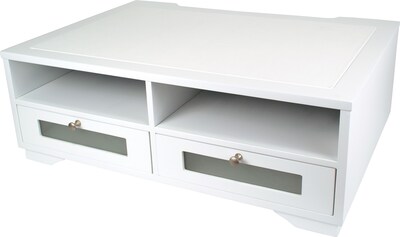 Victor Technology 4-Compartment MDF Storage Drawer, Pure White (W1130)