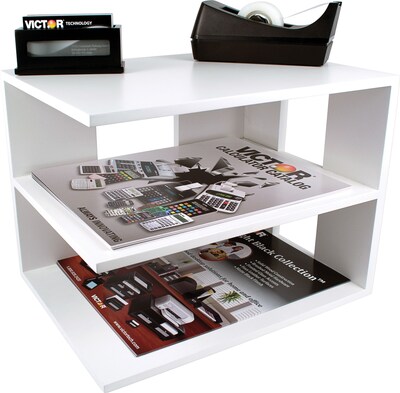 Victor Technology 2-Compartment MDF Shelves, Pure White (W1120)