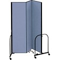 Screenflex® 3-Panel FREEstanding™ Portable Room Dividers; 74H x 59L, Blue
