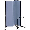 Screenflex® 3-Panel FREEstanding™ Portable Room Dividers; 8H x 59L, Blue