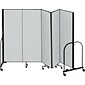 Screenflex® 5-Panel FREEstanding™ Portable Room Dividers; 6'H, Grey
