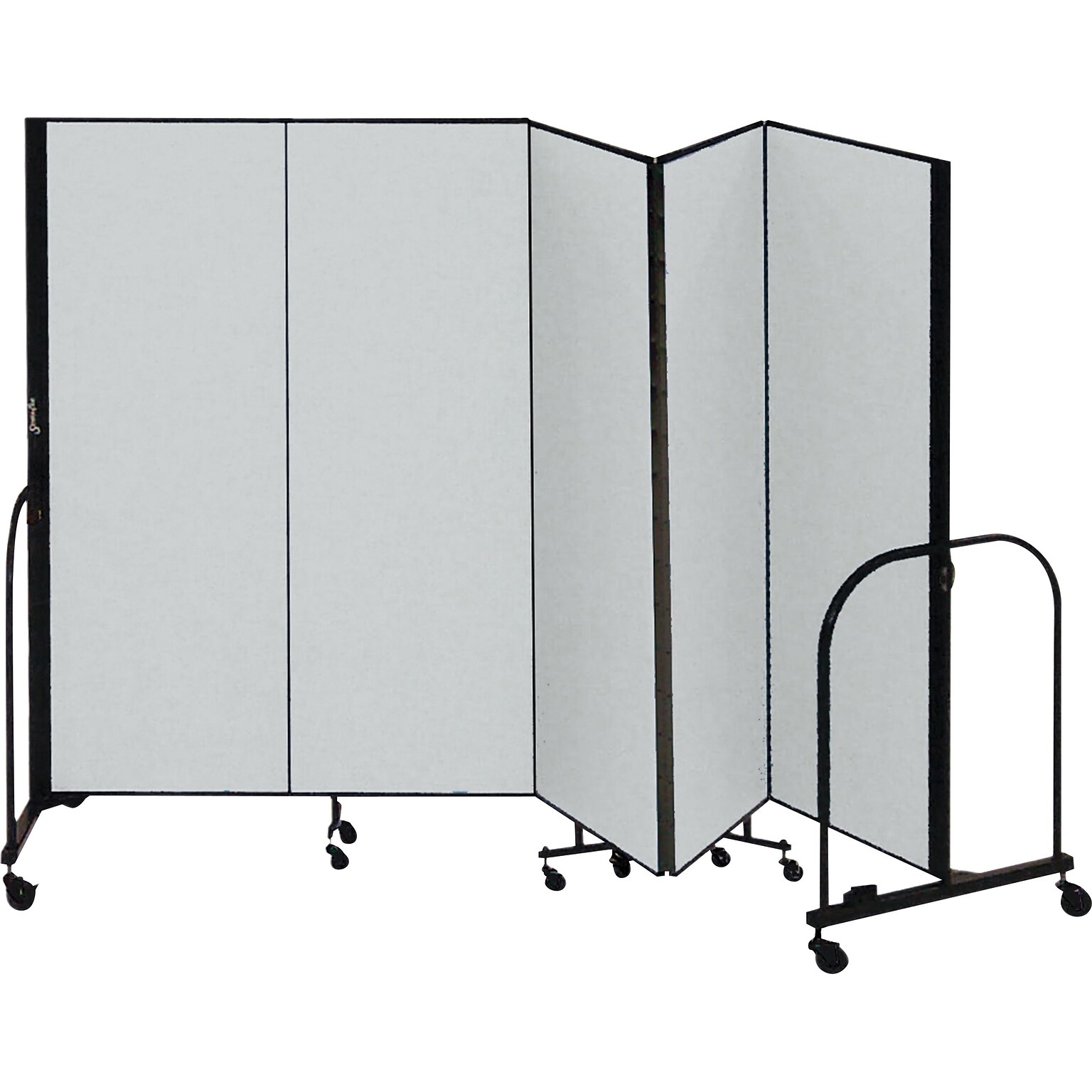 Screenflex® 5-Panel FREEstanding™ Portable Room Dividers; 6H, Grey