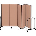 Screenflex® 5-Panel FREEstanding™ Portable Room Dividers; 6H, Oatmeal