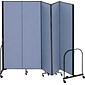 Screenflex® 5-Panel FREEstanding™ Portable Room Dividers; 8'H, Blue