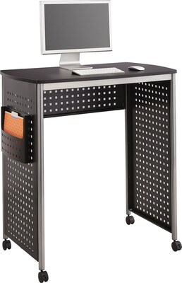 Safco Scoot Stand-Up Workstation, Black/Silver, 41 3/4H x 38 1/2W x 23 1/4D
