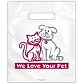 Medical Arts Press® Veterinary Non-Personalized 2-Color Small Supply Bags, Cat/Dog, We Love Your Pet
