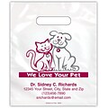 Medical Arts Press® Veterinary Personalized Small 2-Color Supply Bags; Cat/Dog, We Love Your Pet