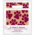 Medical Arts Press® Veterinary Personalized Small 2-Color Supply Bags; Paw Prints