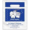 Medical Arts Press® Dental Personalized Small 2-Color Supply Bags; 7-1/2x9, Happy Tooth, Dental Sup