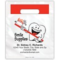 Medical Arts Press® Dental Personalized 2-Color Supply Bags; 7-1/2x9, Tooth w/Brush, Smile Supplies