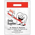 Medical Arts Press® Dental Personalized Large 2-Color Supply Bags; Smiling Tooth w/Brush