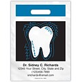 Medical Arts Press® Dental Personalized Large 2-Color Supply Bags; Large Shimmering Tooth