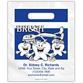 Medical Arts Press® Dental Personalized Small 2-Color Supply Bags; 7-1/2x9, Brushing Teeth, Brush,