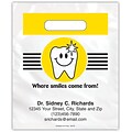 Medical Arts Press® Dental Personalized Small 2-Color Supply Bags; Where Smiles Come From