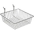 Azar Displays 4.25 Chrome Wire Basket, 2/Pack (300621)