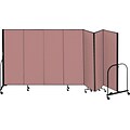 Screenflex® 7-Panel FREEstanding™ Portable Room Dividers; 6H x 131L; Mauve
