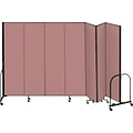 Screenflex® 7-Panel FREEstanding™ Portable Room Dividers; 74H x 131L; Mauve
