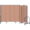 Screenflex® 7-Panel FREEstanding™ Portable Room Dividers; 74H x 131L; Oatmeal