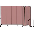 Screenflex® 7-Panel FREEstanding™ Portable Room Dividers; 8H x 131L; Mauve