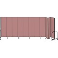 Screenflex® 11-Panel FREEstanding™ Portable Room Dividers; 74H x 205L, Mauve