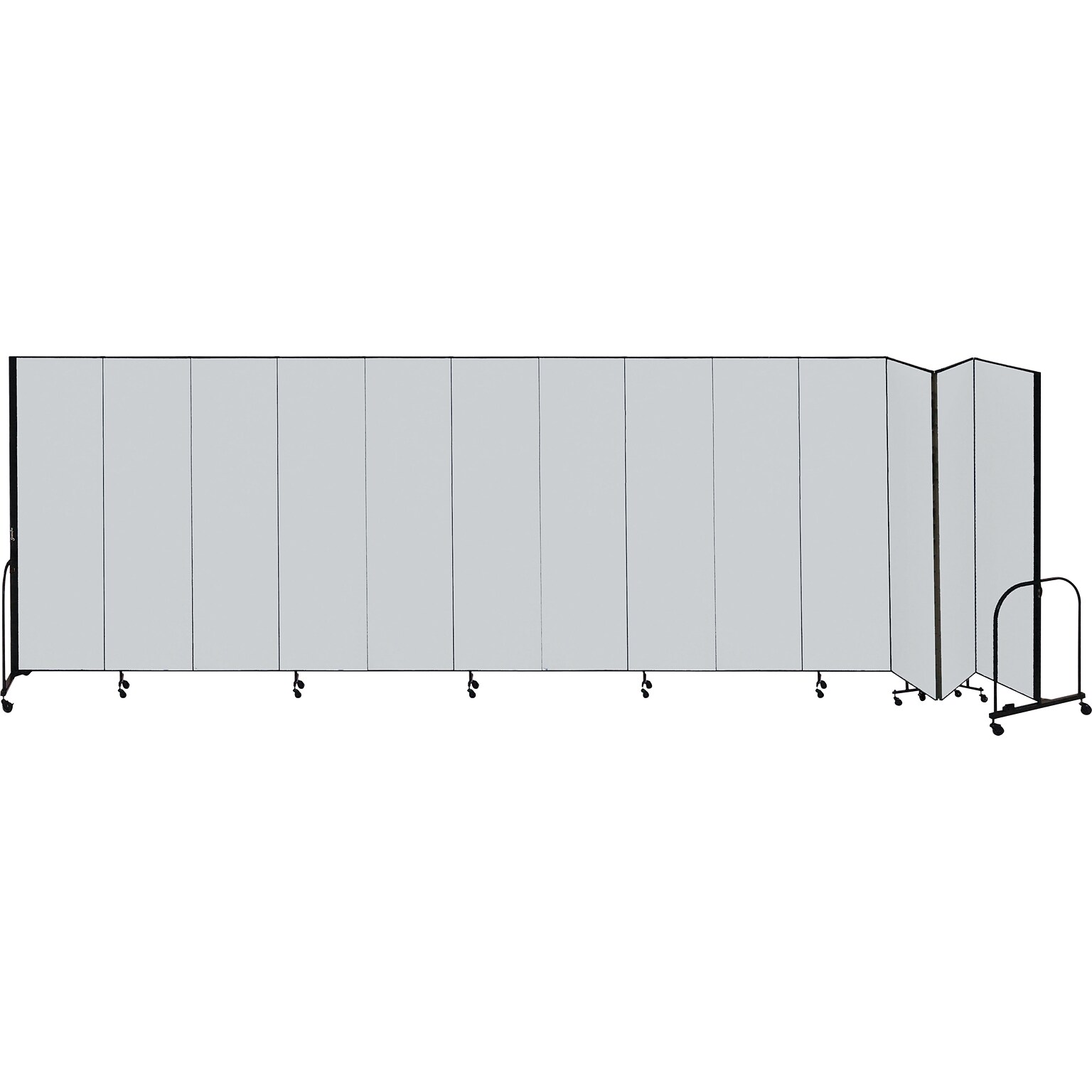 Screenflex® 13-Panel FREEstanding™ Portable Room Dividers; 8H x 241L, Grey