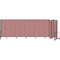 Screenflex® 13-Panel FREEstanding™ Portable Room Dividers; 8H x 241L, Mauve