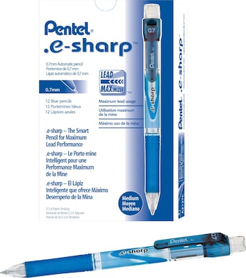Pentel e-sharp Mechanical Pencil, 0.7mm, #2 Medium Lead, Dozen (AZ127C)