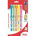 Pentel 24/7™ Highlighter, Chisel Tip, Assorted Barrel, Assorted Ink, 5/Pack