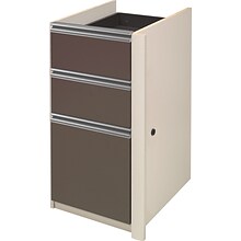 Bestar® Connexion Collection 3-Drawer Full Pedestal File Cabinet, Letter/Legal, Sandstone, 15W (936