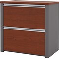 Bestar® Connexion Collection 2-Drawer Lateral File Cabinet; Bordeaux and Slate, Legal (9363130)