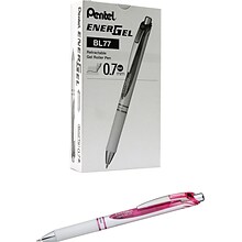 Pentel® EnerGel® Pearl Deluxe RTX Liquid Gel Ink Retractable Pens, Medium Point, Black Ink, Dozen (B