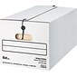 Quill Brand® 35% Recycled Corrugated File Storage Boxes, String & Button, Letter Size, White, 12/Carton (33054)