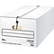 Quill Brand® 35% Recycled Corrugated File Storage Boxes, String & Button, Legal Size, White, 12/Cart